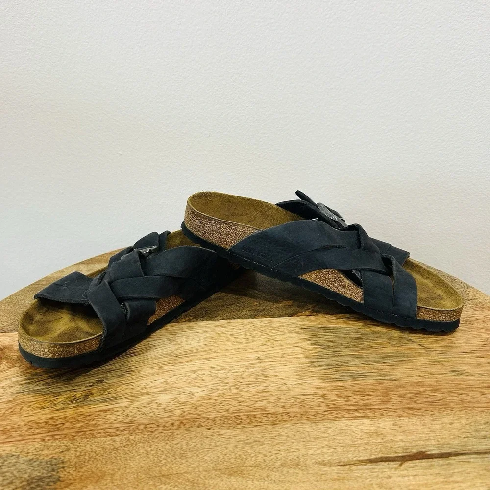 Birkenstock Lugano Sandals Camberra Old Black Regular EU 40 Men's 7 Women's 9
